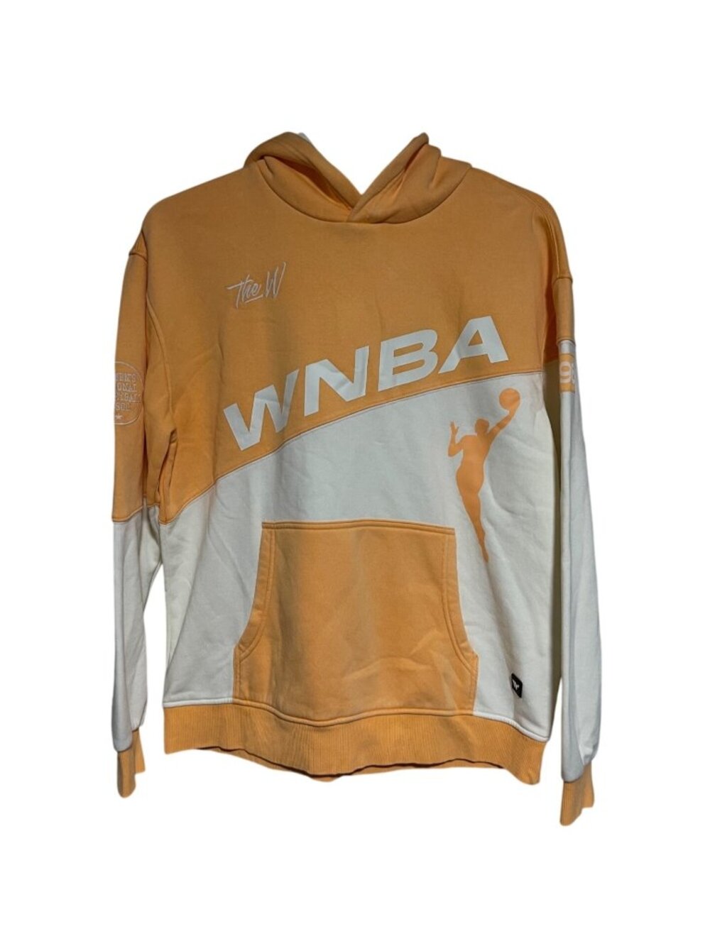WNBA Split Hoodie Womens M Orange & White The Wild Collective Sporty Athleisure